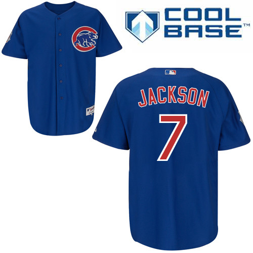 Brett Jackson #7 Youth Baseball Jersey-Chicago Cubs Authentic Alternate Blue Cool Base MLB Jersey